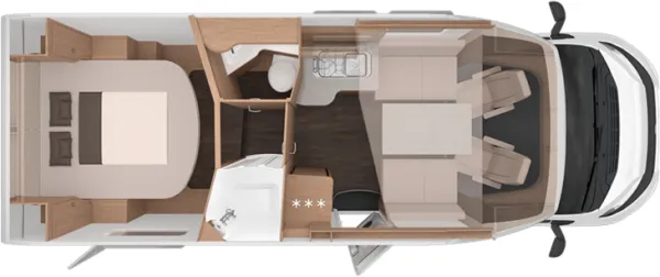 Tagesgrundriss Knaus L!VE WAVE 700 LX