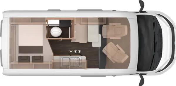 Tagesgrundriss Knaus BoxLife Pro 540 ROAD