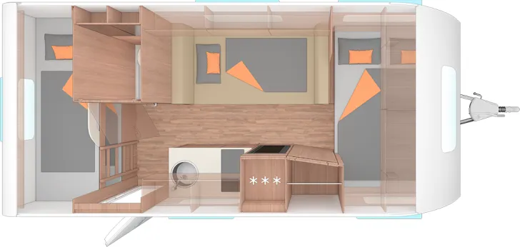 Grundriss Nacht Weinsberg CaraCito 470 QDK Steckdosen PLUS Paket