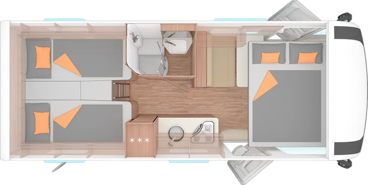 Grundriss Nacht Weinsberg CaraCore 650 MEG