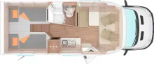Grundriss Tag Weinsberg CaraLoft 650 MEG