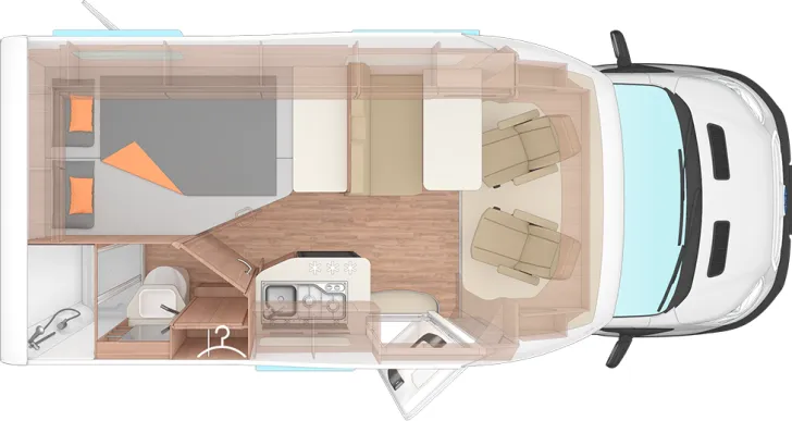 Grundriss Tag Weinsberg CaraLoft 550 MF TraumMobil* Ersparnis 14.019€
