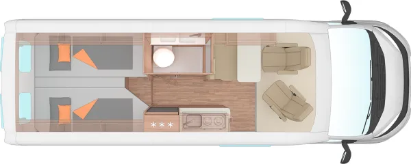 Tagesgrundriss Weinsberg CaraTour 630 ME Tagesgrundriss Weinsberg CaraTour 630 ME