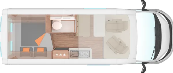 Tagesgrundriss Weinsberg CaraTour 600 DQ