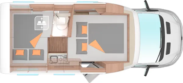 Nachtgrundriss Weinsberg X-CURSION VAN 500 MQ EDITION [PEPPER]