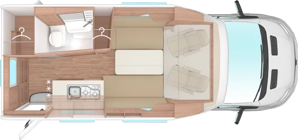 Tagesgrundriss Weinsberg X-CURSION VAN 500 LT EDITION [PEPPER]