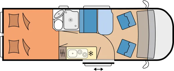 Tagesgrundriss Hobby ONTOUR Van 640 ET First Edition