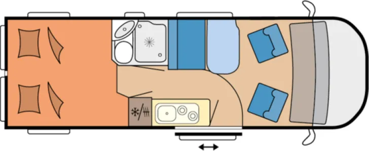 Grundriss Tag Hobby PRESTIGE Van 640 ET First Edition Model 2025 sofort verfügbar