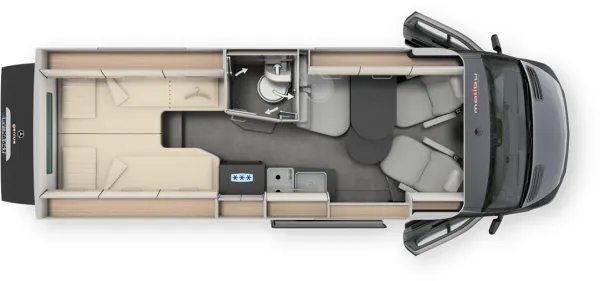 Tagesgrundriss Malibu genius 641 LE 4x4 performance