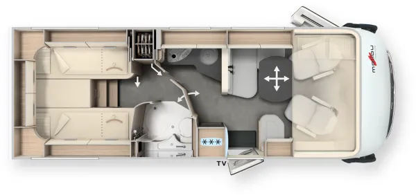 Tagesgrundriss Malibu I 460 KB-LE comfort 4.2t