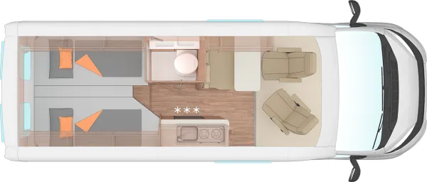 Nachtgrundriss Weinsberg CaraTour 600 ME