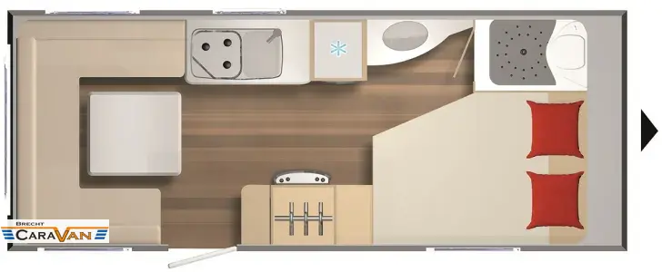 Grundriss Tag Bürstner Premio 460 TS 3667 Euro SparHightlight