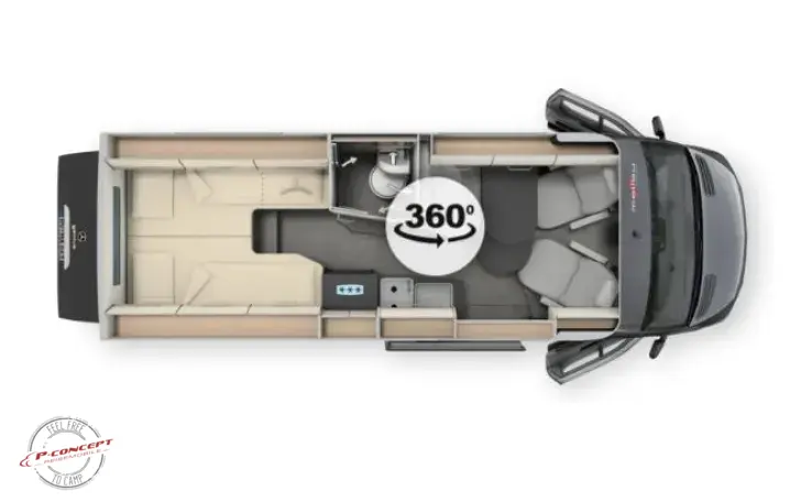 Grundriss Tag Malibu genius 641 LE 4x4 performance Listenpreis: 158.490€