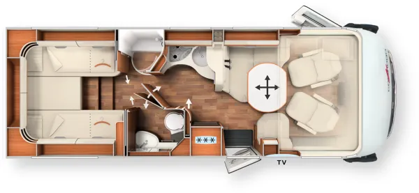 Tagesgrundriss Carthago chic c-line I 4.9 LE