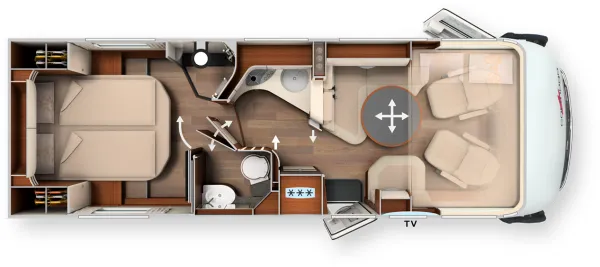 Tagesgrundriss Carthago chic e-line I 51 QB DA