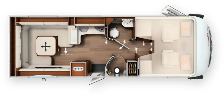 Grundriss Tag Carthago liner-for-two I 53 *28.000€ Sommer-Bonus*
