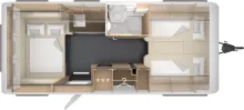 Grundriss Nacht Tabbert Pantiga 550 E 2,3