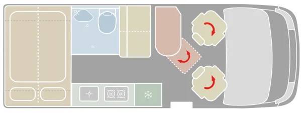 Tagesgrundriss VanTourer 600 D (MAN) Tagesgrundriss VanTourer 600 D (MAN)