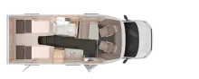 Grundriss Tag Knaus Van TI Plus 650 MEG Platinum Selection Allrad 4x4 Automatik 177 PS