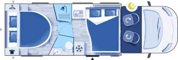 Nachtgrundriss Chausson Teilintegrierte 798 Anniversary Line