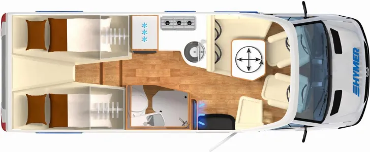 Grundriss Tag Hymer B-Klasse MC T WhiteLine 600 *JETZT VERFÜGBAR*