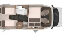 Grundriss Nacht Knaus VAN WAVE 640 MEG VANSATION 177 PS Automatik