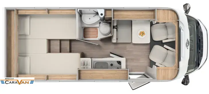 Grundriss Tag Carado VAN V337 Pro+ Automatik/TOP Ausstattung