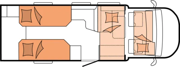 Nachtgrundriss Hobby MAXIA T 740 WE