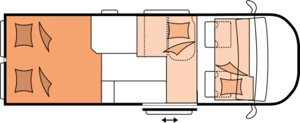 Nachtgrundriss Hobby ONTOUR Van 640 ET