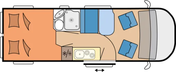 Tagesgrundriss Hobby PRESTIGE Van 640 ET