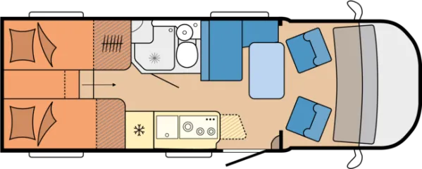 Tagesgrundriss Hobby ONTOUR C 680 GE