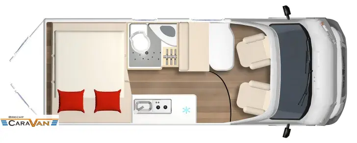 Grundriss Tag Bürstner Campeo C 600 Highlight 12540 Euro gespart