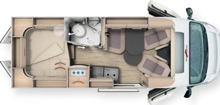 Fahrzeugbild Malibu Van charming GT skyview 600 DB 138l Kühlschrank #2