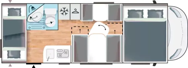 Tagesgrundriss Challenger Alkoven C256 Break Edition Tagesgrundriss Challenger Alkoven C256 Break Edition