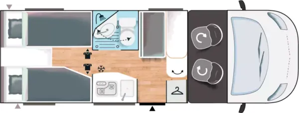 Tagesgrundriss Challenger S-Teilintegrierte S217 Break Edition