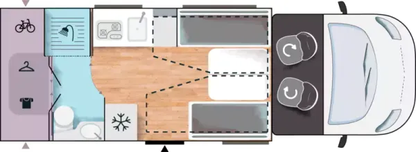 Tagesgrundriss Challenger Teilintegriert 270 Etape Edition Tagesgrundriss Challenger Teilintegriert 270 Etape Edition