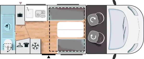 Tagesgrundriss Challenger X 150 Open Edition Tagesgrundriss Challenger X 150 Open Edition
