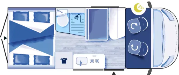 Nachtgrundriss Challenger Van V114M Sport Edition