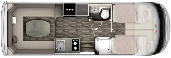 Tagesgrundriss Frankia F-Line I 740 PLUS