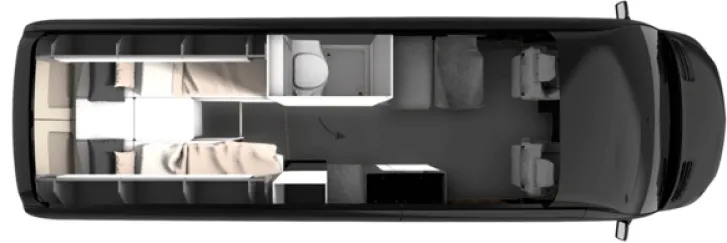 Grundriss Tag Yucon 7.0 GD 4x4 K-Peak Hubdach,Wlan,Solar,Fliegentürh