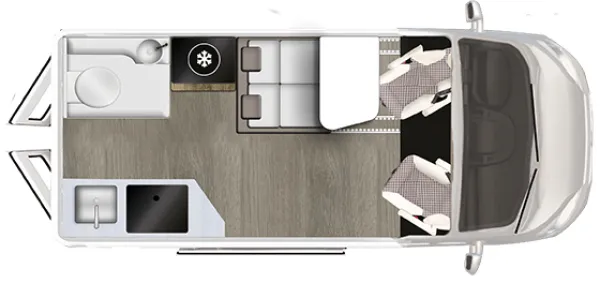 Tagesgrundriss Karmann Mobil Duncan 550