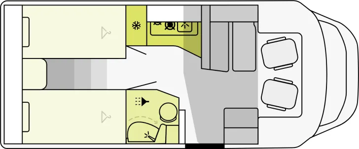 Grundriss Tag Etrusco T 6.9 SB Solar,TV,5. Sitzplatz