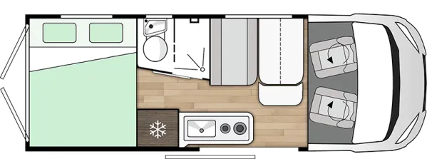 Tagesgrundriss Benimar Benivan B144 XT