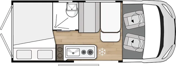 Tagesgrundriss Benimar Benivan B100 ES