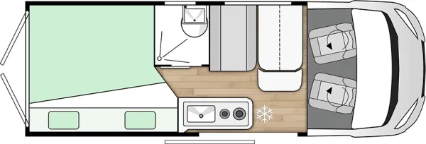 Tagesgrundriss Benimar Benivan B191 PS