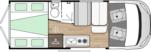 Tagesgrundriss Benimar Benivan B120 ES