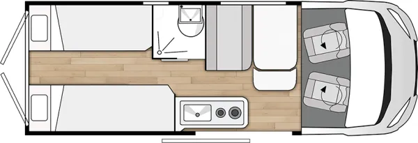 Tagesgrundriss Benimar Benivan B161 ES