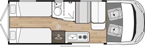 Tagesgrundriss Benimar Benivan B160 ES