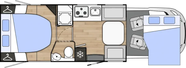 Tagesgrundriss Benimar Mileo M297