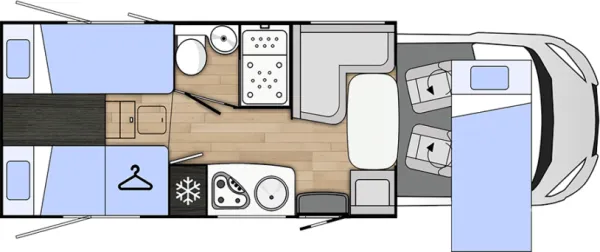 Tagesgrundriss Benimar Mileo M261
